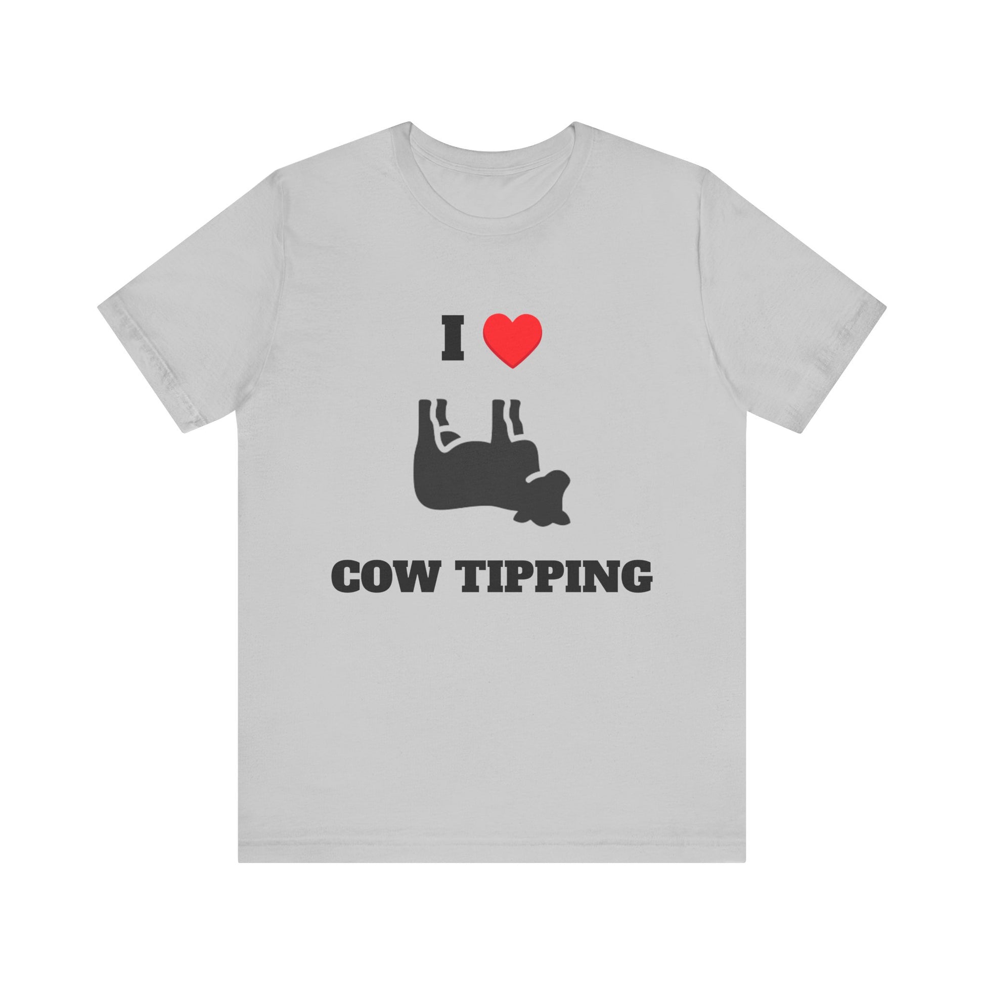 I Love Cow Tipping Tee | Fun Unisex Jersey Shirt, Farm-Themed Gift, Casual Outfit for Animal Lovers, Unique Party Apparel
